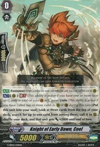 Knight of Early Dawn, Coel Card Front