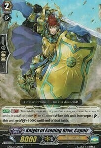 Knight of Evening Glow, Capoir Card Front