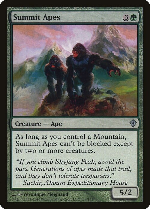 Summit Apes Card Front