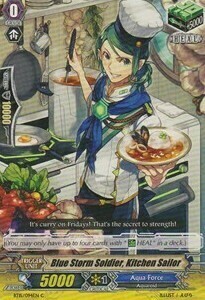 Blue Storm Soldier, Kitchen Sailor Card Front