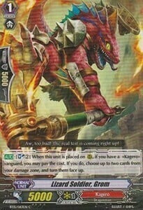 Lizard Soldier, Grom Card Front