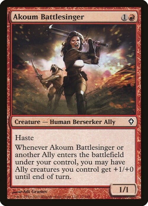 Akoum Battlesinger Card Front