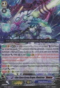 Blue Storm Karma Dragon, Maelstrom "Яeverse" Card Front