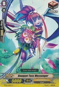 Bouquet Toss Messenger Card Front