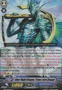 Blue Flight Dragon, Trans-core Dragon Card Front
