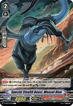 Special Stealth Beast, Weasel Blue Card Front