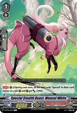 Special Stealth Beast, Weasel White [V Format] Card Front