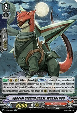 Special Stealth Beast, Weasel Red Card Front