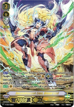Incandescent Lion, Blond Ezel [V Format] Card Front