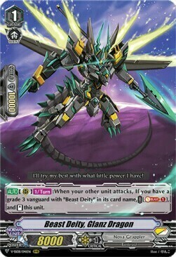 Beast Deity, Glanz Dragon Card Front