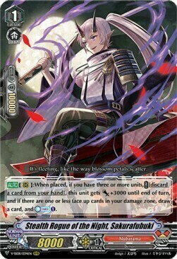 Stealth Rogue of the Night, Sakurafubuki [V Format] Card Front