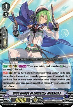 Blue Wings of Empathy, Makarios [V Format] Card Front