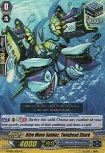 Blue Wave Soldier, Twinhead Shark [G Format] Card Front