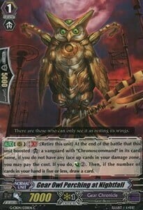 Gear Owl Perching at Nightfall [G Format] Card Front