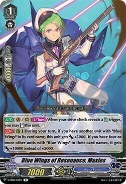 Blue Wings of Resonance, Maxios [V Format] Card Front