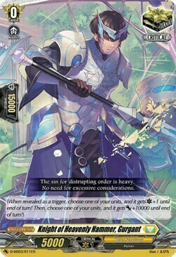Knight of Heavenly Hammer, Gurgant Card Front