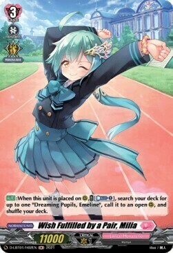 Wish Fulfilled by a Pair, Milia [D Format] Card Front
