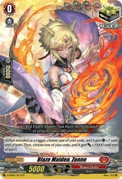 Blaze Maiden, Zonne Card Front