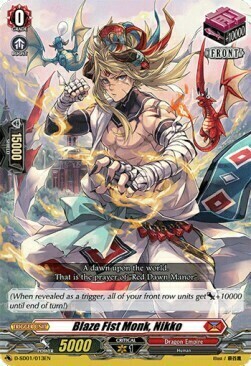 Blaze Fist Monk, Nikko Card Front