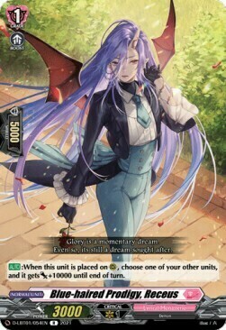 Blue-haired Prodigy, Receus [D Format] Card Front
