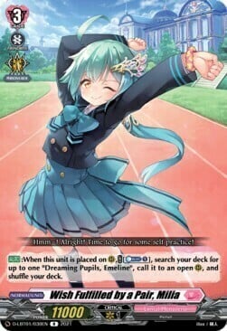 Wish Fulfilled by a Pair, Milia [D Format] Card Front