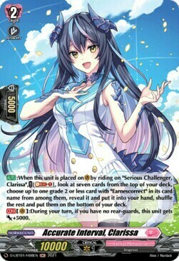 Accurate Interval, Clarissa [D Format] Card Front