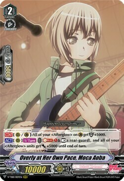 Overly at Her Own Pace, Moca Aoba [V Format] Card Front