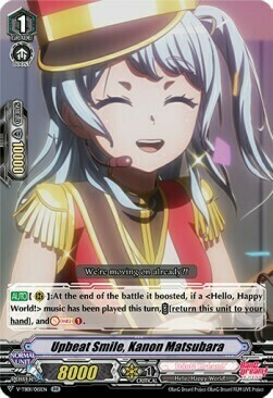 Upbeat Smile, Kanon Matsubara [V Format] Card Front