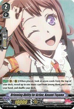 Brimming Ability for Action, Kasumi Toyama [V Format] Card Front