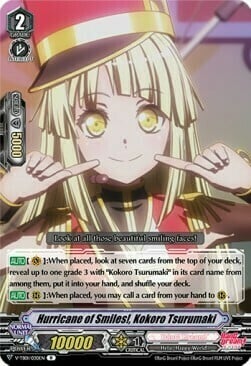 Hurricane of Smiles!, Kokoro Tsurumaki [V Format] Card Front