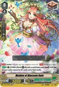 Maiden of Blossom Rain Card Front