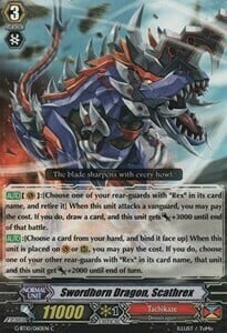 Swordhorn Dragon, Scathrex Card Front