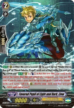 Favored Pupil of Light and Dark, Llew Card Front