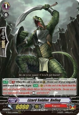 Lizard Soldier, Bellog Card Front
