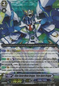 Blue Storm Wave Dragon, Tetra-burst Dragon Card Front