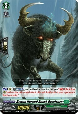 Sylvan Horned Beast, Bojalcorn [D Format] Card Front