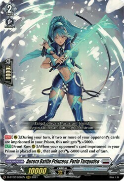 Aurora Battle Princess, Perio Turquoise Card Front
