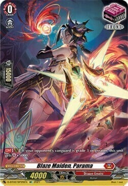 Blaze Maiden, Parama Card Front
