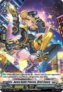 Aurora Battle Princess, Birett Canary [D Format] Card Front