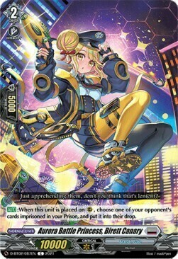 Aurora Battle Princess, Birett Canary [D Format] Card Front