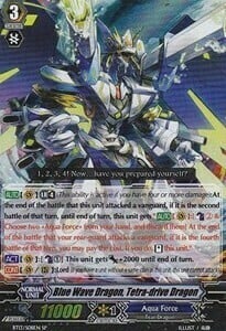 Blue Wave Dragon, Tetra-drive Dragon Card Front