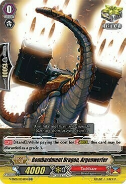 Bombardment Dragon, Argenwerfer [V Format] Card Front