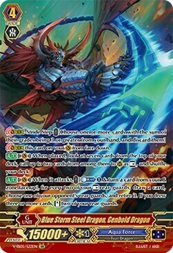 Blue Storm Steel Dragon, Genbold Dragon [V Format] Card Front
