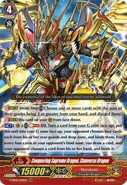 Conquering Supreme Dragon, Stunverse Dragon Card Front