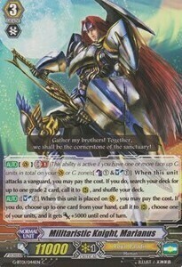 Militaristic Knight, Marianus Card Front