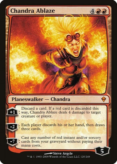 Chandra in Fiamme Card Front