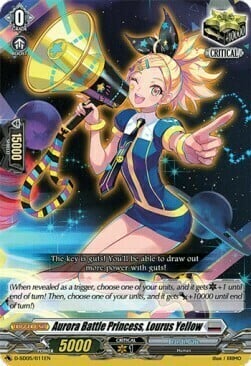 Aurora Battle Princess, Lourus Yellow [D Format] Card Front
