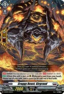 Craggy Beast, Girgrand Card Front