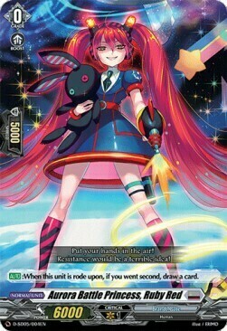 Aurora Battle Princess, Ruby Red [D Format] Card Front