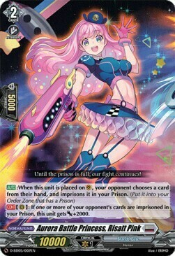 Aurora Battle Princess, Risatt Pink [D Format] Card Front